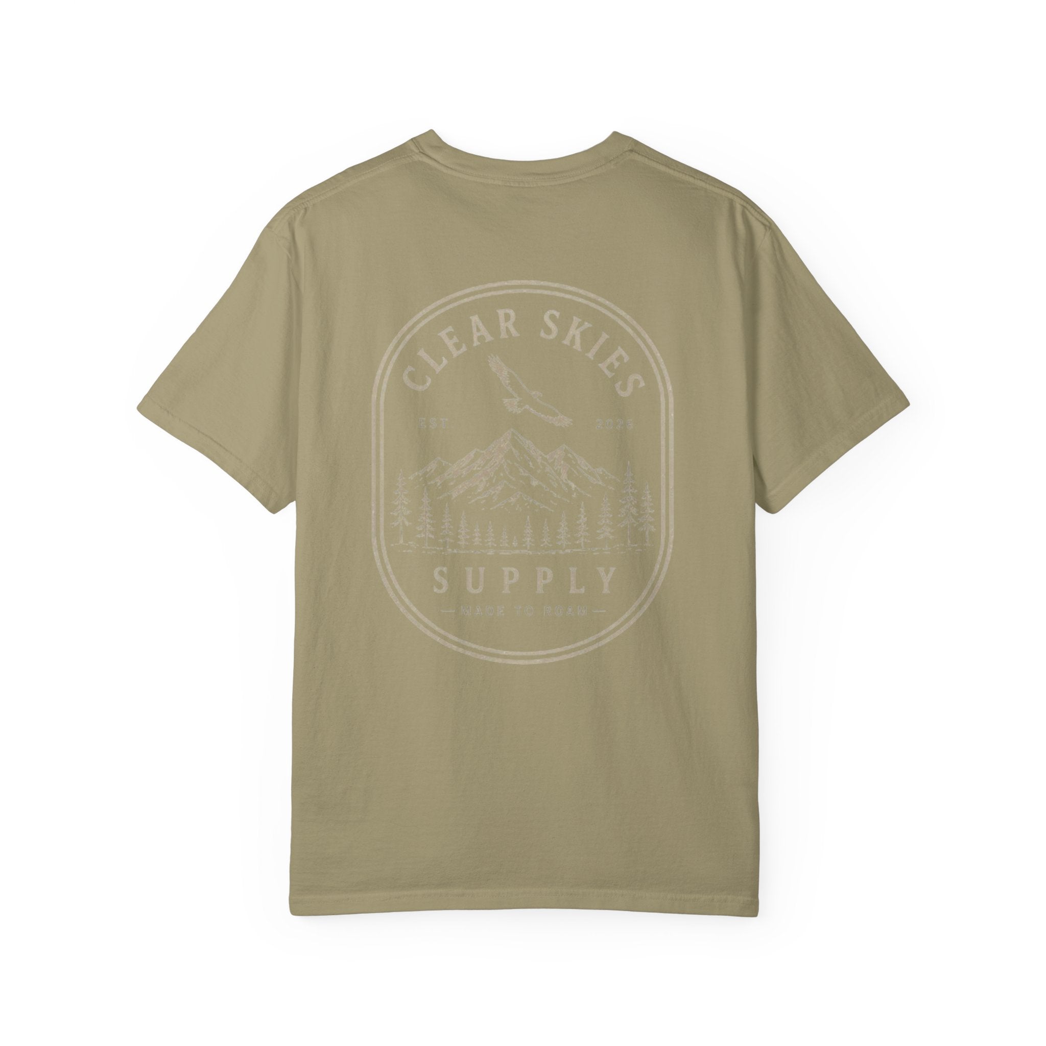Clear Skies Supply Mountain T-Shirt — Vintage Outdoor Graphic Tee