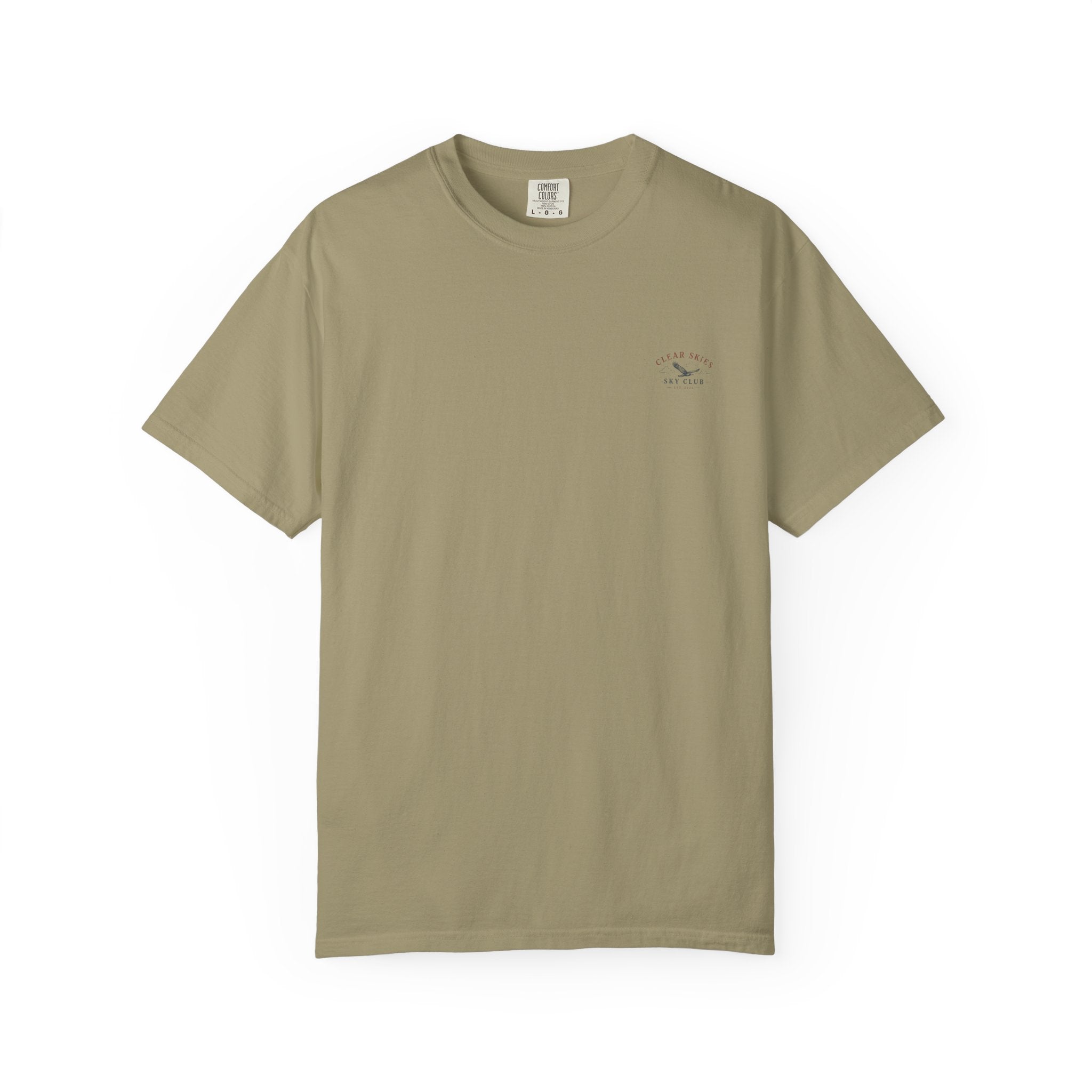 Clear Skies Sky Club T-Shirt — Vintage Mountain Plane Graphic