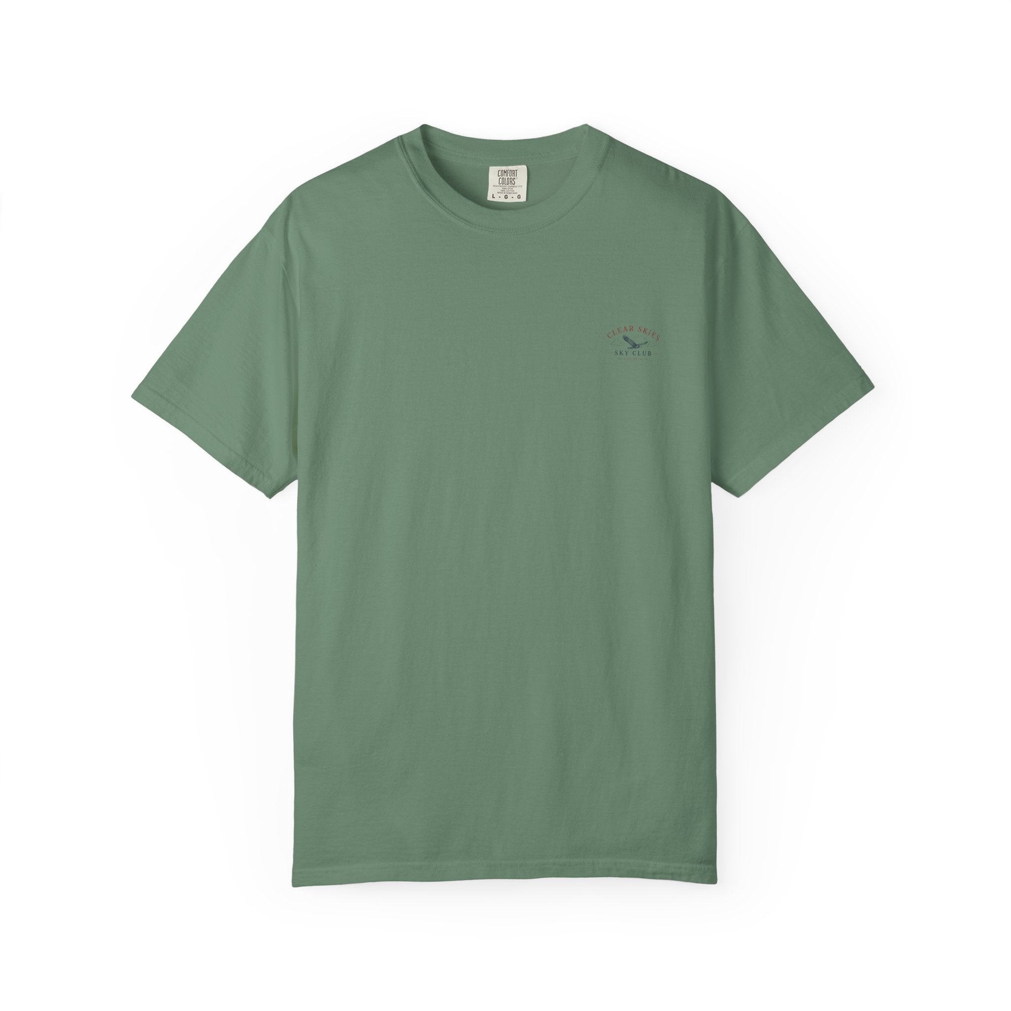 Clear Skies Sky Club T-Shirt — Vintage Mountain Plane Graphic