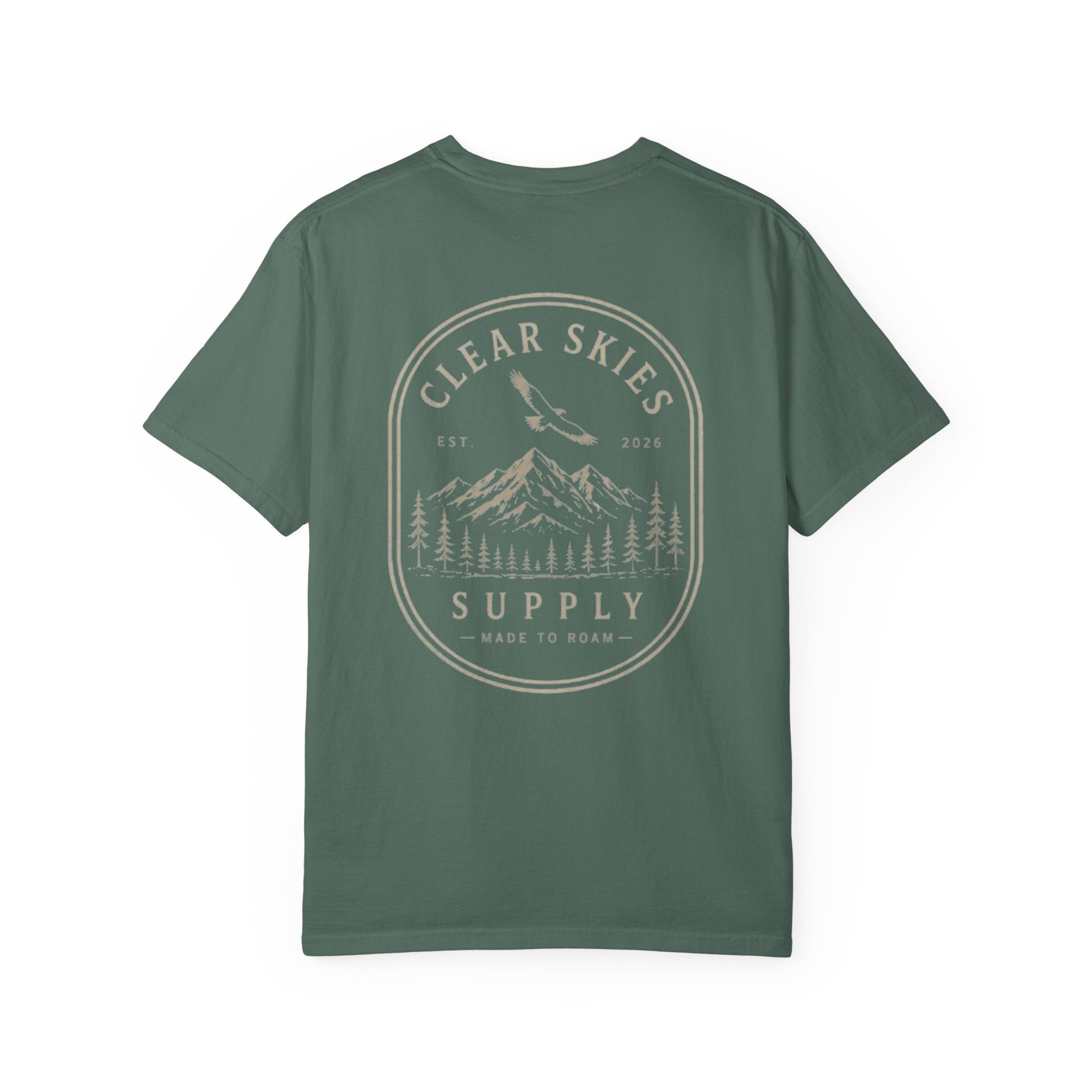 Clear Skies Supply Mountain T-Shirt — Vintage Outdoor Graphic Tee