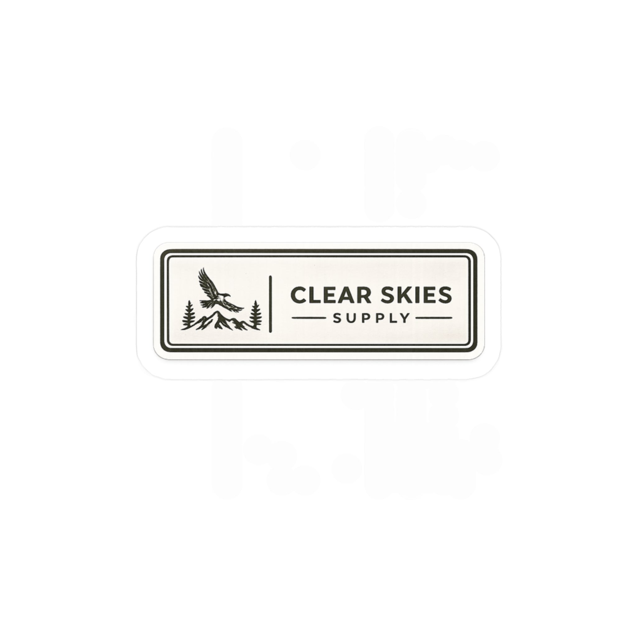 Clear Skies Supply Kiss-Cut Vinyl Decal — Minimal Bird Logo Sticker