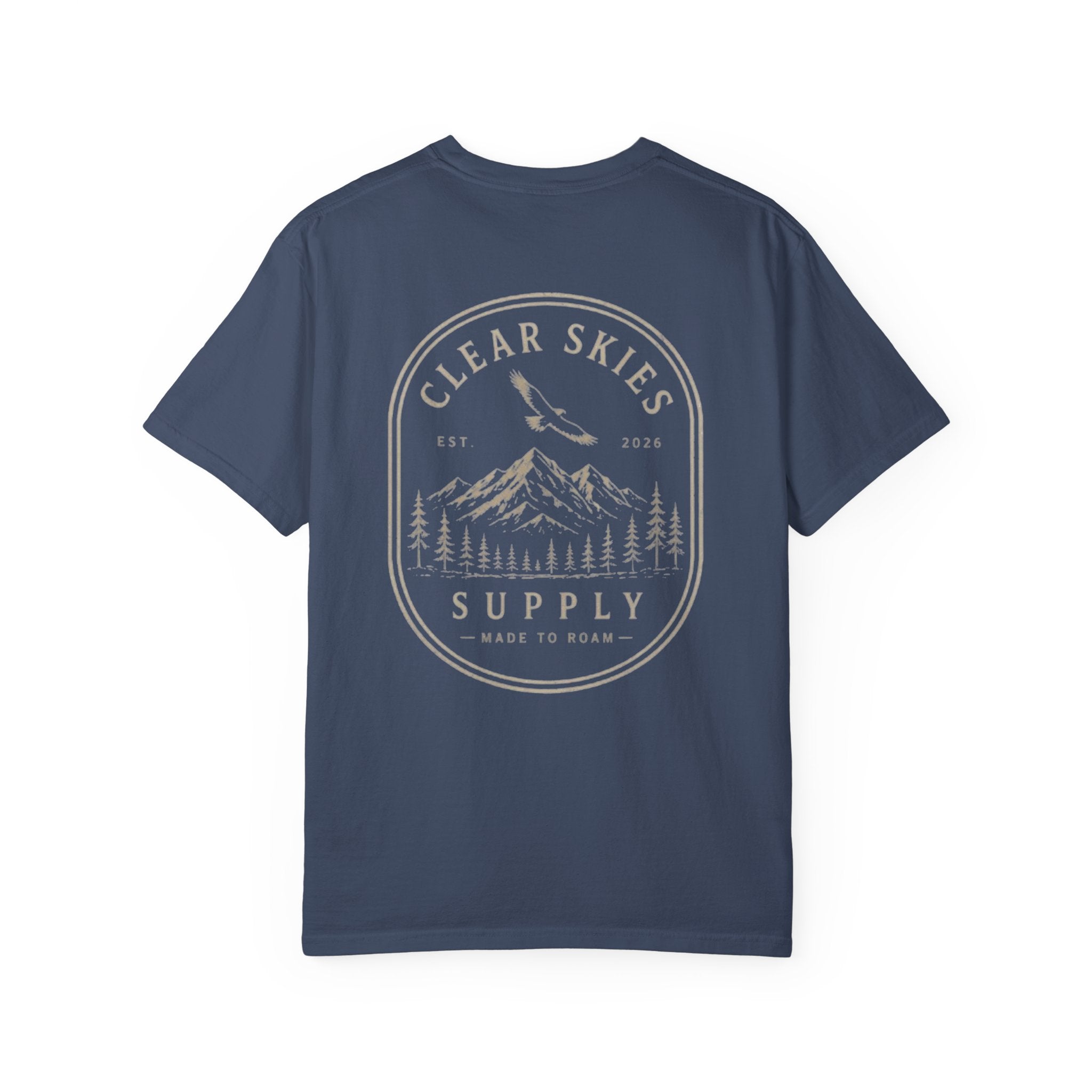 Clear Skies Supply Mountain T-Shirt — Vintage Outdoor Graphic Tee