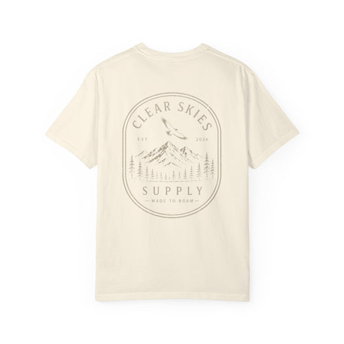 Clear Skies Supply Mountain T-Shirt — Vintage Outdoor Graphic Tee