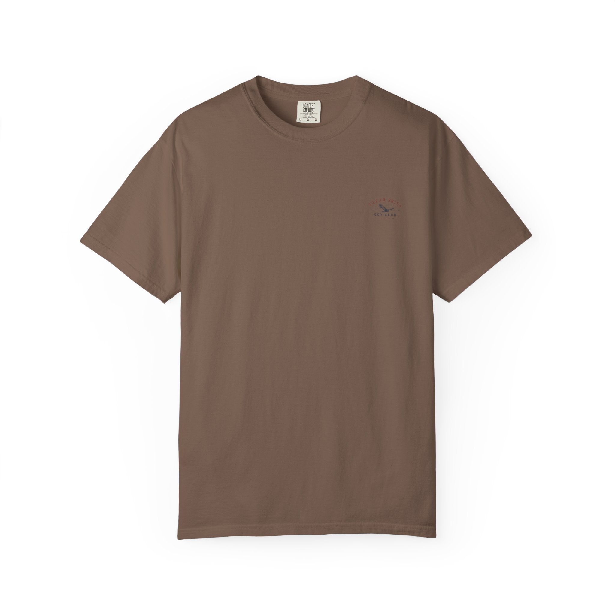 Clear Skies Sky Club T-Shirt — Vintage Mountain Plane Graphic